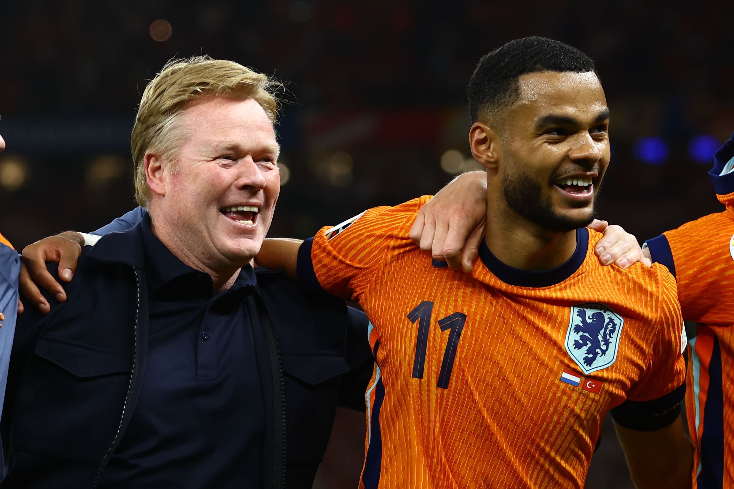 荷兰队在对阵意大利队时获胜